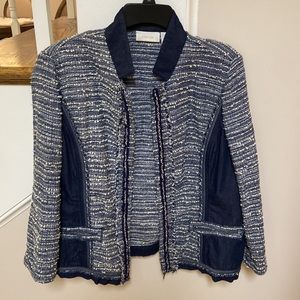 Chico’s Denim Mix Tweed Jacket